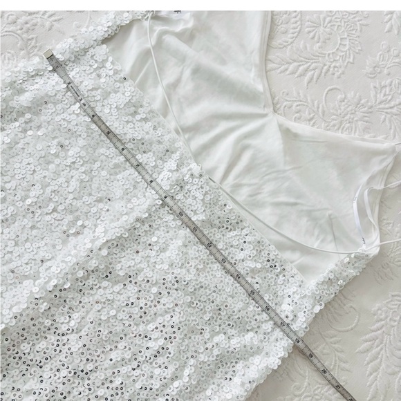 Lulus Force of Fashion White Backless
Sequin Mini Dress Large - Picture 6 of 7